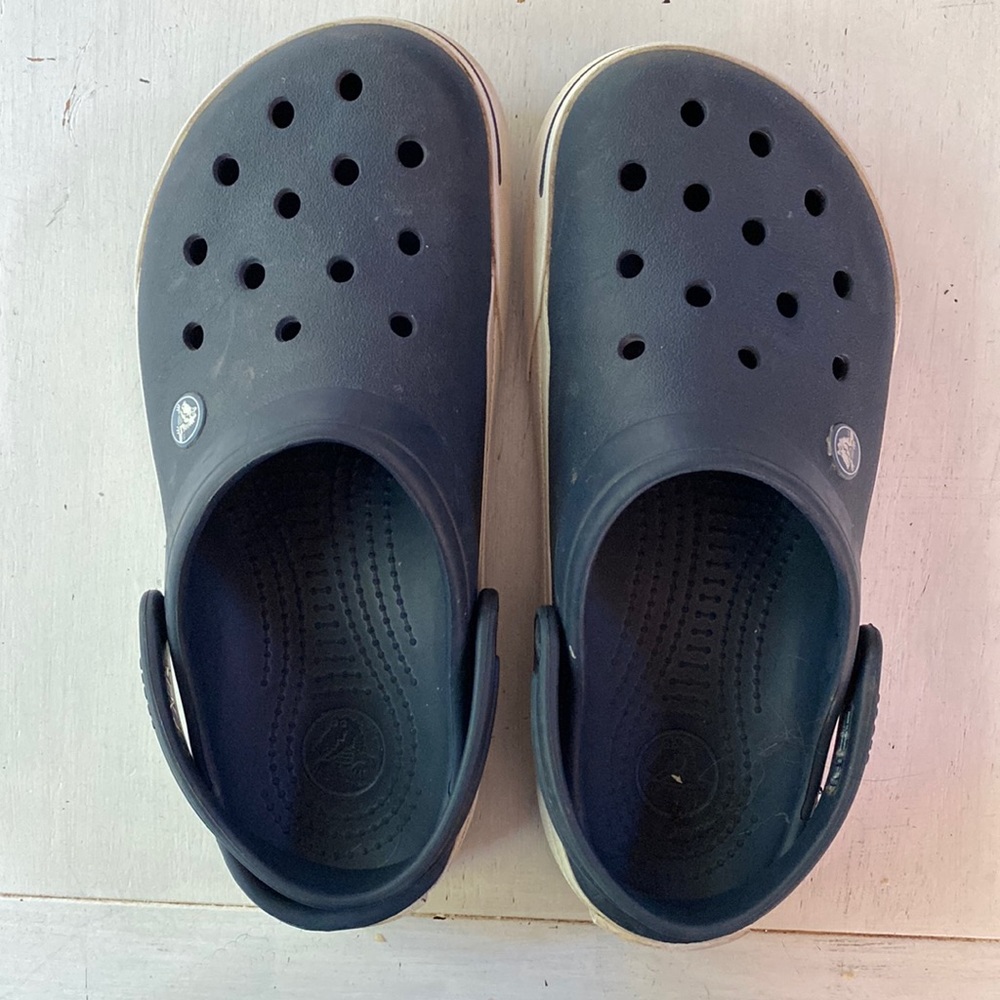 Navy Blue Crocs Crocband M6 W8